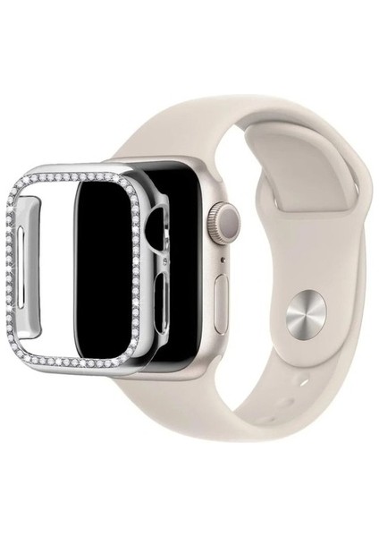 Apple Watch 7 41MM Uyumlu Zore Watch Gard 05 Sert Pc Koruyucu, Gümüş fiyatları