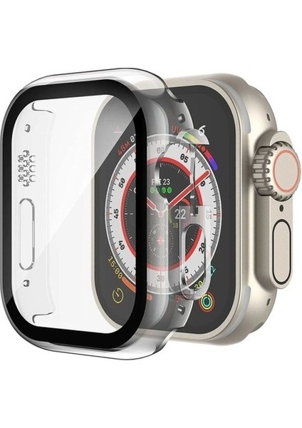 Apple Watch Ultra 49MM Uyumlu Kasa ve Ekran Koruyucu Zore Watch Gard 20, Renksiz