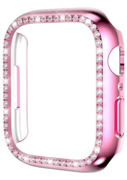 Apple Watch 7 41MM Uyumlu Zore Watch Gard 05 Sert Pc Koruyucu, Pembe