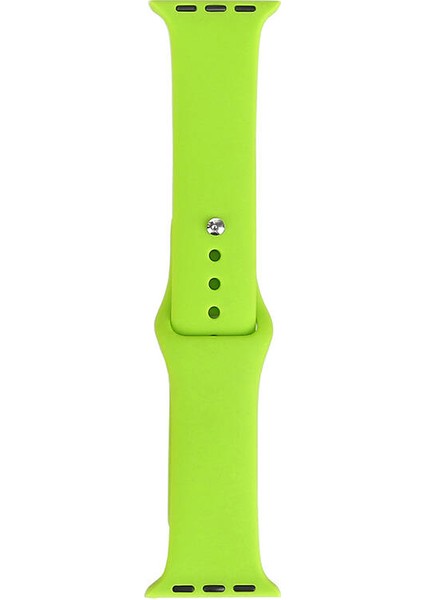 Apple Watch 7 45MM Uyumlu Band Serisi Klasik Kordon Silikon Strap Kayış, Yeşil