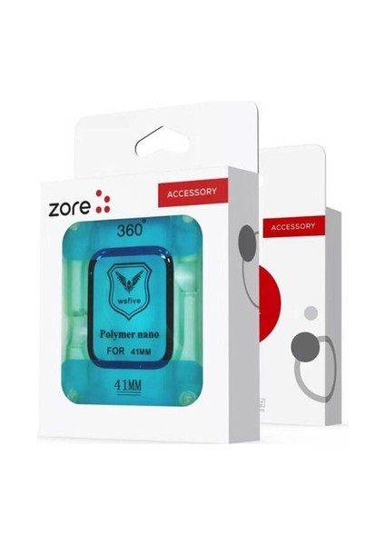 Apple Watch 7 41MM Uyumlu Zore Polymer Nano Ekran Koruyucu + Kolay Uygulama Aparatlı
