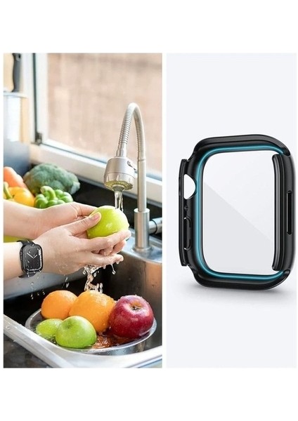 Apple Watch 7 45MM Uyumlu 360 Derece Korumalı Kasa ve Ekran Koruyucu Zore Watch Gard 12, Siyah fiyatları