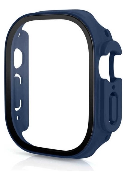Apple Watch Ultra 49MM Uyumlu Kasa ve Ekran Koruyucu Zore Watch Gard 19, Lacivert
