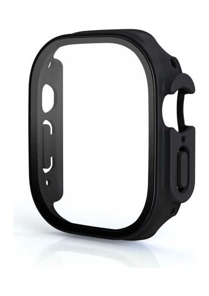 Apple Watch Ultra 49MM Uyumlu Kasa ve Ekran Koruyucu Zore Watch Gard 19, Siyah