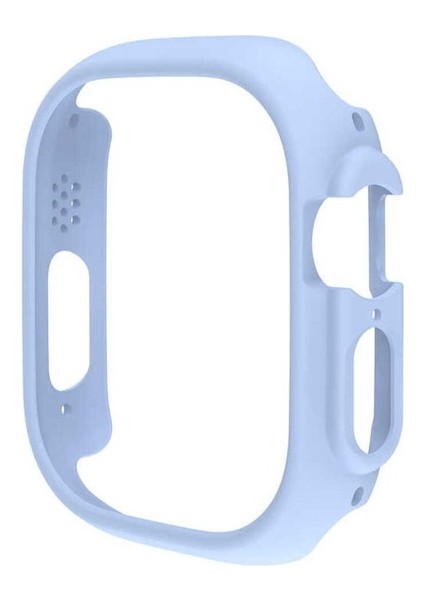 Apple Watch Ultra 49MM Uyumlu Sert Pc Kasa Koruyucu Zore Watch Gard 18, Mavi Açık