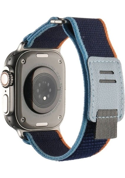 Apple Watch Ultra 49MM Uyumlu Hasır Kordon Zore KRD-106 Strap Kayış, Lacivert