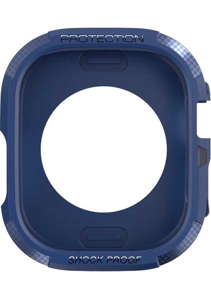 Apple Watch Ultra 49MM Uyumlu Silikon Tpu Kasa Koruyucu Zore Watch Gard 17, Mavi fiyatları