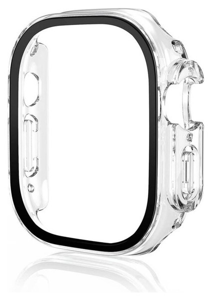 Apple Watch Ultra 49MM Uyumlu Zore 01 Kasa ve Ekran Koruyucu, Şeffaf