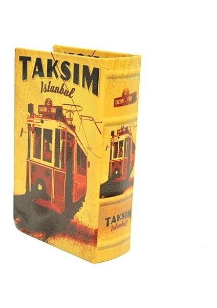 Kutu Kitap Taksim Ahşap Suni Deri Kaplı Dekoratif Hediyelik