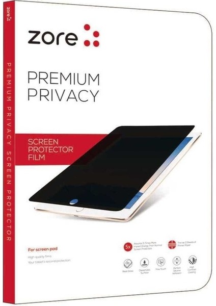 Apple iPad 9.7 2017 (5.nesil) Uyumlu Zore Tablet Privacy Temperli Cam Ekran Koruyucu