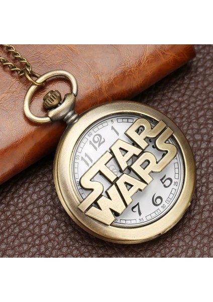 Kişiye Özel Retro Star Wars Görünümlü Quartz Köstekli Saat