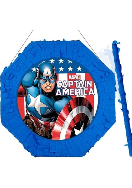 Kaptan Amerika Pinyata 42 cm + Sopası