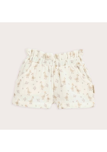 Goose Yenidoğan Şort Ekru
