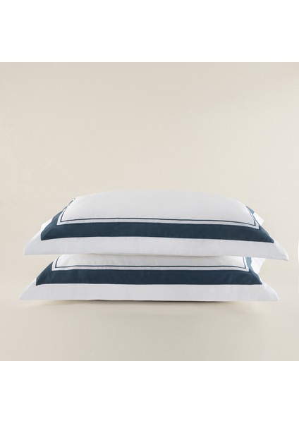 Adda Yastık Kılıfı 50X70 cm Beyaz/mavi