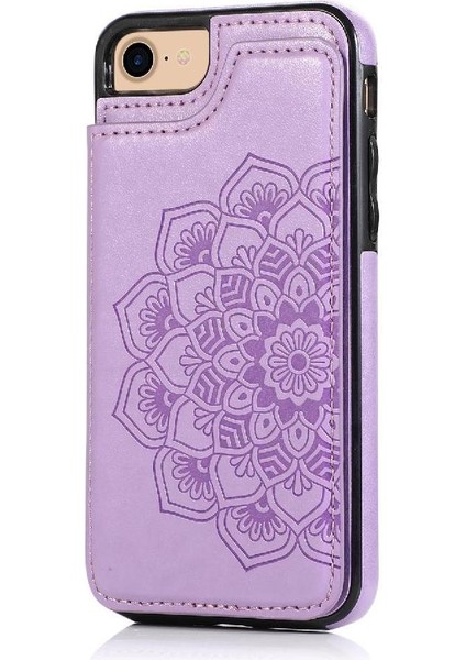 IPhone 6/6s Pu Deri Çift Düğmeler Için Kart Tutucu Kılıf ile Cüzdan (Yurt Dışından)
