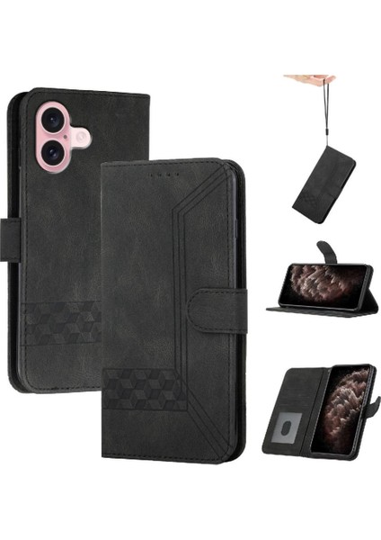 Kullanışlı Stand Özelliği Cüzdan Pu Deri ile IPhone 16 Kılıf ile Uyumlu (Yurt Dışından)
