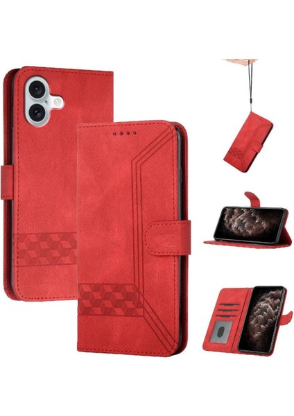 Kullanışlı Stand Özellik Kartı ile IPhone 16 Plus Case Cüzdan ile Uyumlu (Yurt Dışından)