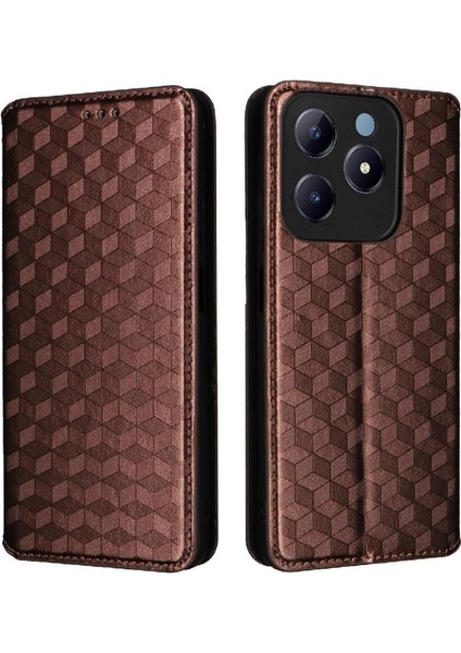 Realme C63 4g Pu Deri Cüzdan Manyetik Kapatma Kartı 3D Için Flip Case (Yurt Dışından)