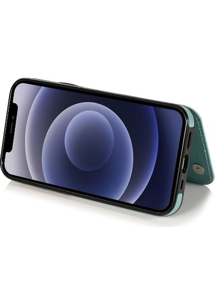 IPhone 12 Desen Çiçek Pu Deri Flip Için Kart Tutucu Kılıf ile Cüzdan (Yurt Dışından)