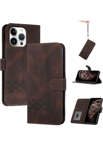 Kullanışlı Stand Özelliği Pu ile IPhone 16 Pro Kılıf Kart Kapağı ile Uyumlu (Yurt Dışından)