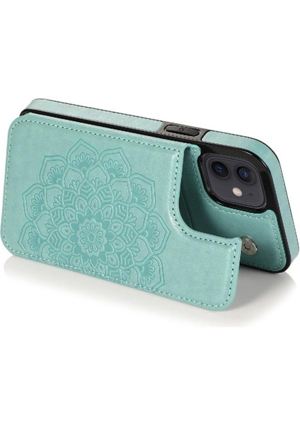 IPhone 12 Mini Kabartmalı Mandala Pu Flip Için Kart Tutucu Kılıf ile Cüzdan (Yurt Dışından) fırsatları