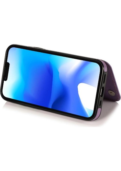 IPhone 14 Için Kart Tutucu Kılıf ile Cüzdan Çift Düğmeler Kabartmalı Mandala (Yurt Dışından)