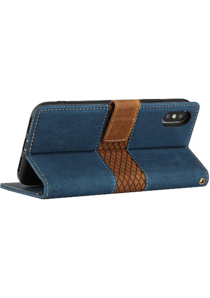 IPhone x Için Cüzdan Durumda/xs Çizilmeye Dayanıklı Manyetik Kapatma Kart Yuvası (Yurt Dışından)