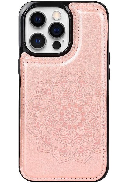 IPhone 13 Için Kart Tutucu Kılıf ile Cüzdan Pro Max Desen Çiçek Flip Pu (Yurt Dışından)