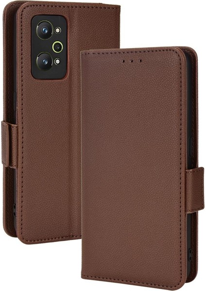 Realme Gt Neo 2 Pu Deri Manyetik Kart Yuvaları Tutucu Yan Toka Için Kılıf (Yurt Dışından)