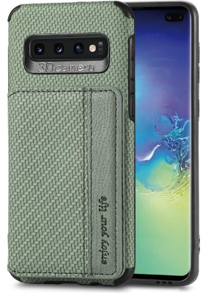 Samsung Galaxy S10 Standı Fonksiyonu Manyetik Kart Tutucu Rfıd (Yurt Dışından)