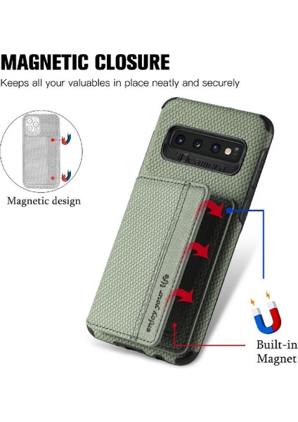 Samsung Galaxy S10 Standı Fonksiyonu Manyetik Kart Tutucu Rfıd (Yurt Dışından) modelleri