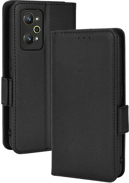 Realme Gt Neo 2 Pu Deri Manyetik Kart Yuvaları Tutucu Yan Toka Için Kılıf (Yurt Dışından)