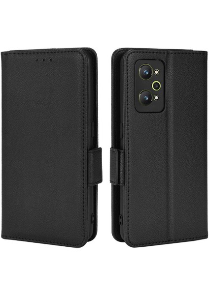 Realme Gt Neo 2 Pu Deri Manyetik Kart Yuvaları Tutucu Yan Toka Için Kılıf (Yurt Dışından)