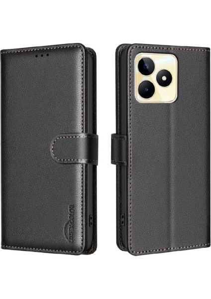 Realme C53 Pu Deri Manyetik Rfıd Engelleme Cüzdan Kartı Için Flip Case (Yurt Dışından) indirimleri