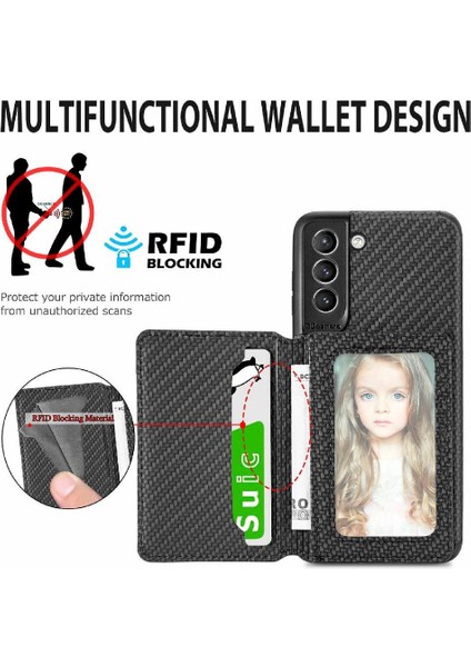 Samsung Galaxy S21 Artı Rfıd Engelleme Manyetik Kart Tutucu Standı (Yurt Dışından)