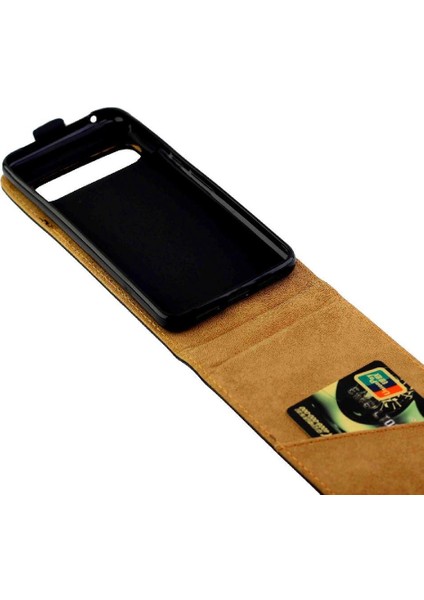 Google Piksel 8 Pro Tpu Deri Kart Yuvası Iş Için Dikey Flip Case (Yurt Dışından)