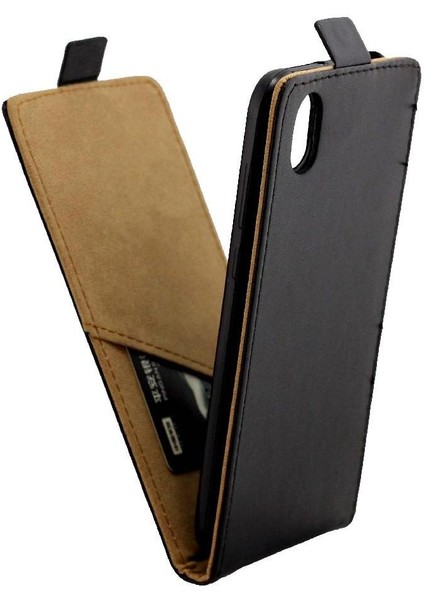 Huawei Y5 2019 Tpu Deri Iş Stil Kapak Için Dikey Flip Case (Yurt Dışından)