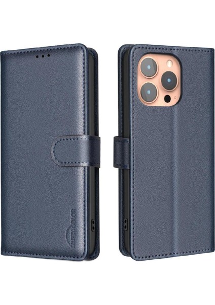 IPhone 13 Için Flip Case Pro Kart Tutucu Kickstand Manyetik Rfıd Engelleme (Yurt Dışından)