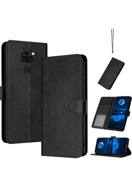 Xiaomi Redmi Not 9 Için Flip Case 4g Kart Yuvası ile Saf Renk Pu Deri (Yurt Dışından)