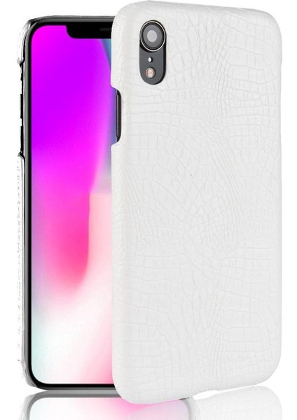 IPhone Xr Klasik Timsah Moda Anti Scratch Için Şık Klasik Durumda (Yurt Dışından)