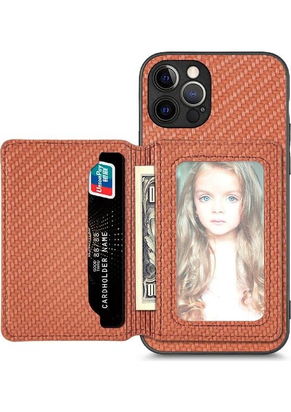IPhone 12 Için Kılıf Pro Max Rfıd Engelleme Standı Fonksiyonu Manyetik Kart (Yurt Dışından)