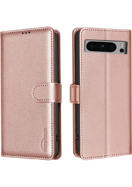 Google Piksel 8 Pro Cüzdan Kart Tutucu Kickstand Rfıd Pu Için Flip Case (Yurt Dışından)