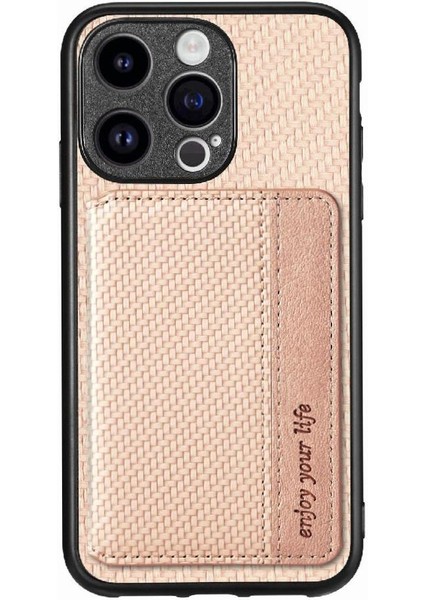IPhone 15 Için Kılıf Pro Max Standı Fonksiyonu Manyetik Kart Tutucu Komple (Yurt Dışından)