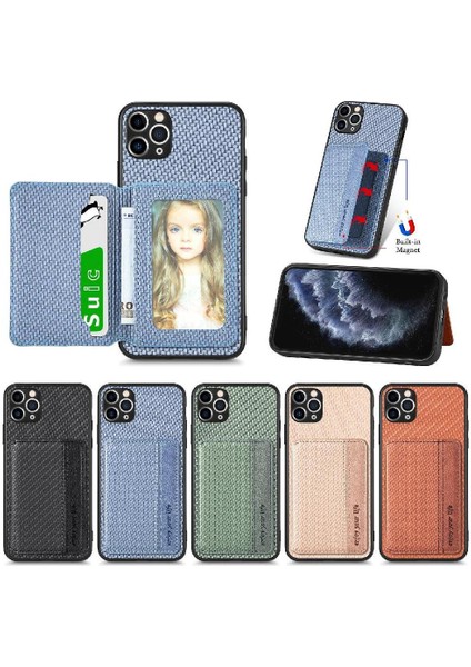 IPhone 11 Için Kılıf Pro Max Manyetik Kart Tutucu Standı Fonksiyonu Rfıd Kamera (Yurt Dışından) modelleri