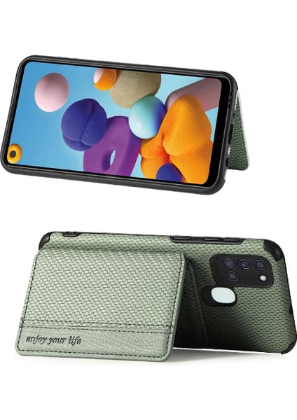 Samsung Galaxy A21S Standı Fonksiyonu Için Manyetik Kart Tutucu Rfıd (Yurt Dışından) modelleri