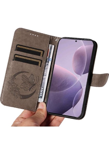Kredi Kartı Yuvası ile Xiaomi Poco F6 Pro Için Flip Case Yüksek Kalite El (Yurt Dışından)
