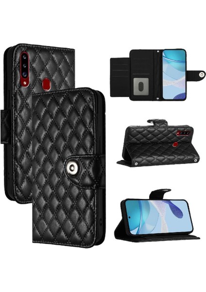 Samsung Galaxy A20S Cüzdan Kapak Kart Tutucu Darbeye Şık (Yurt Dışından)