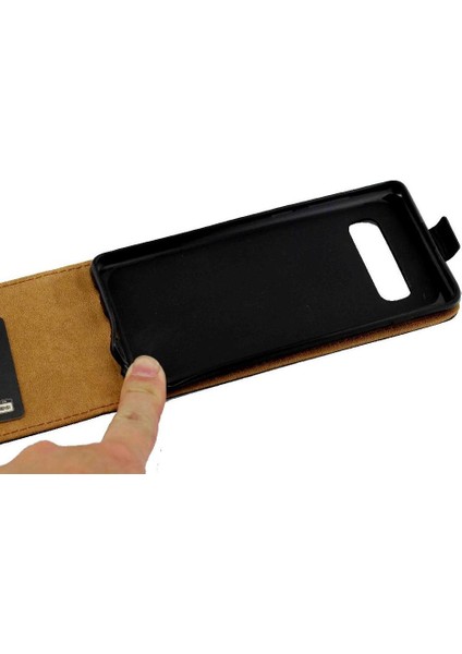 Samsung Galaxy S10 Artı Kart Yuvası Tpu Deri Kapak Için Dikey Flip Case (Yurt Dışından)