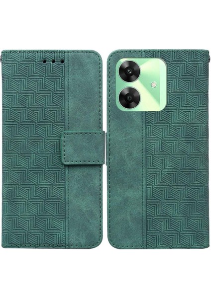Realme C61 Flip Folio Cüzdan Kapak Premium Pu Deri Için Flip Case (Yurt Dışından)
