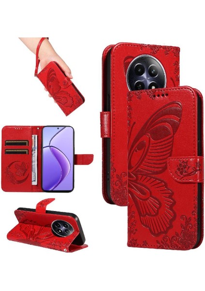 Realme Için Flip Case 12 5g ile Yüksek Kaliteli Deri Ayrılabilir El Kayışı (Yurt Dışından)